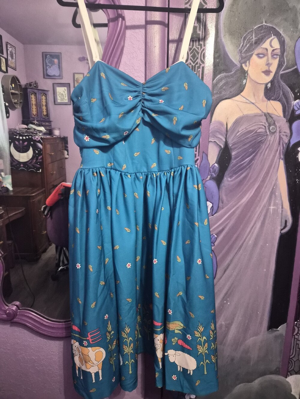 Convertible Farm Border Golightly Swing Dress